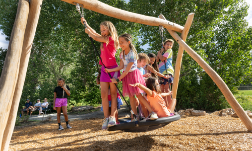 Children play at Nature Play