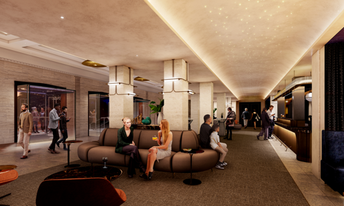 east plaza rendering inside of Museum