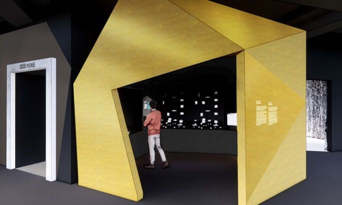 Gold room inside exhibition