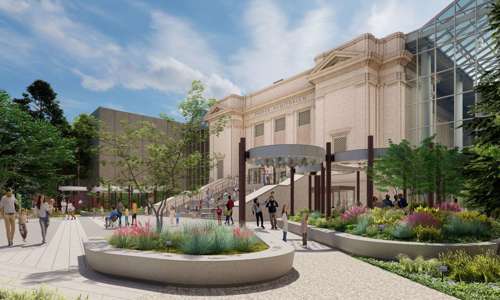 east plaza rendering side of Museum