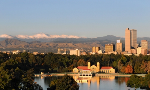 Denver Skyline in Fall