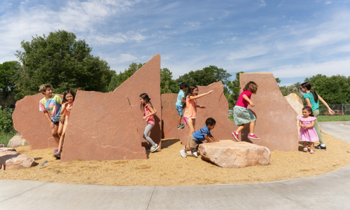 Children play at Nature Play